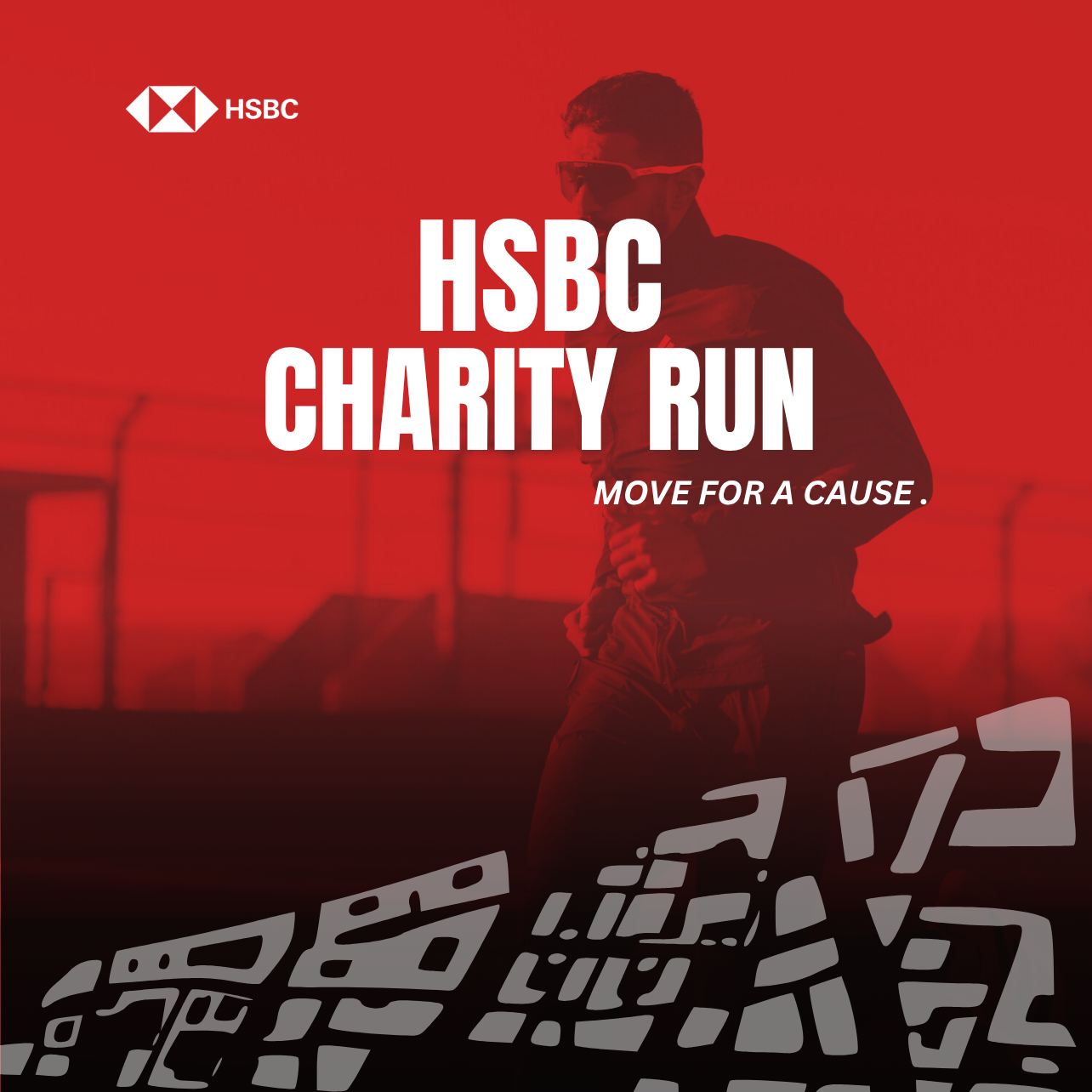 Red White and Black Modern Dynamic Running Club Event Instagram Post (1284 x 1710 px)